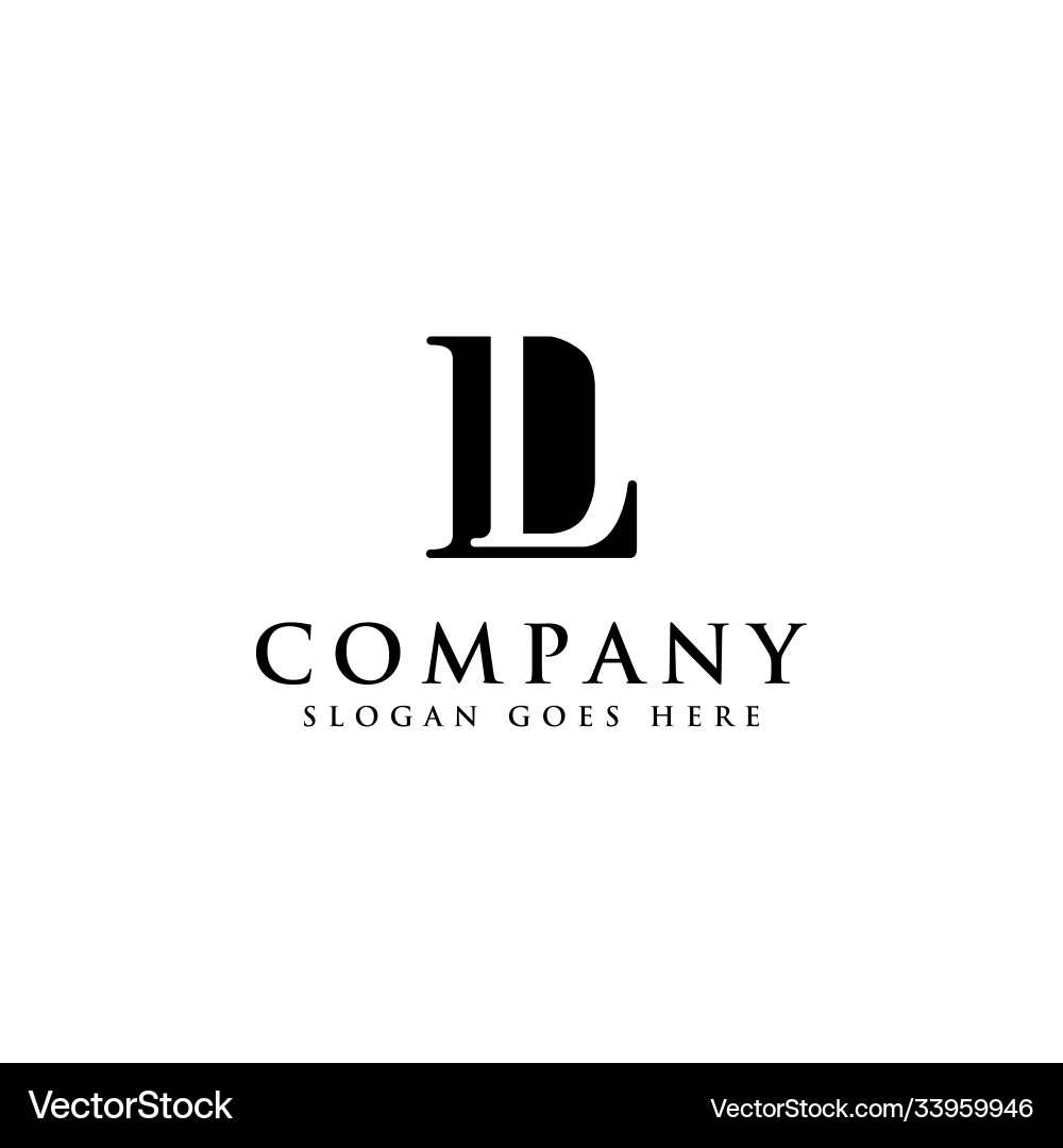 DL & LD Monogram Logo - Letter Combination Vector Image