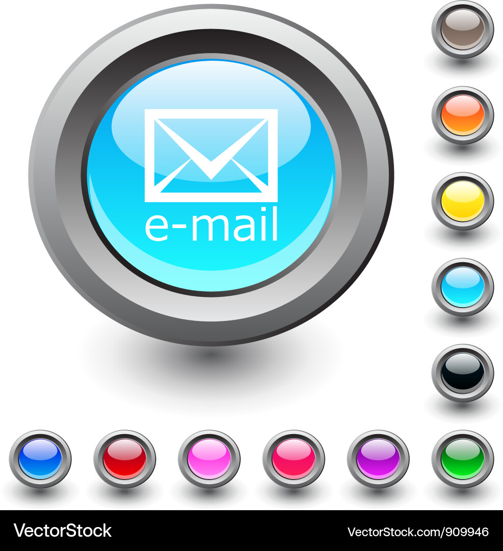 E-mail round button Vector Image
