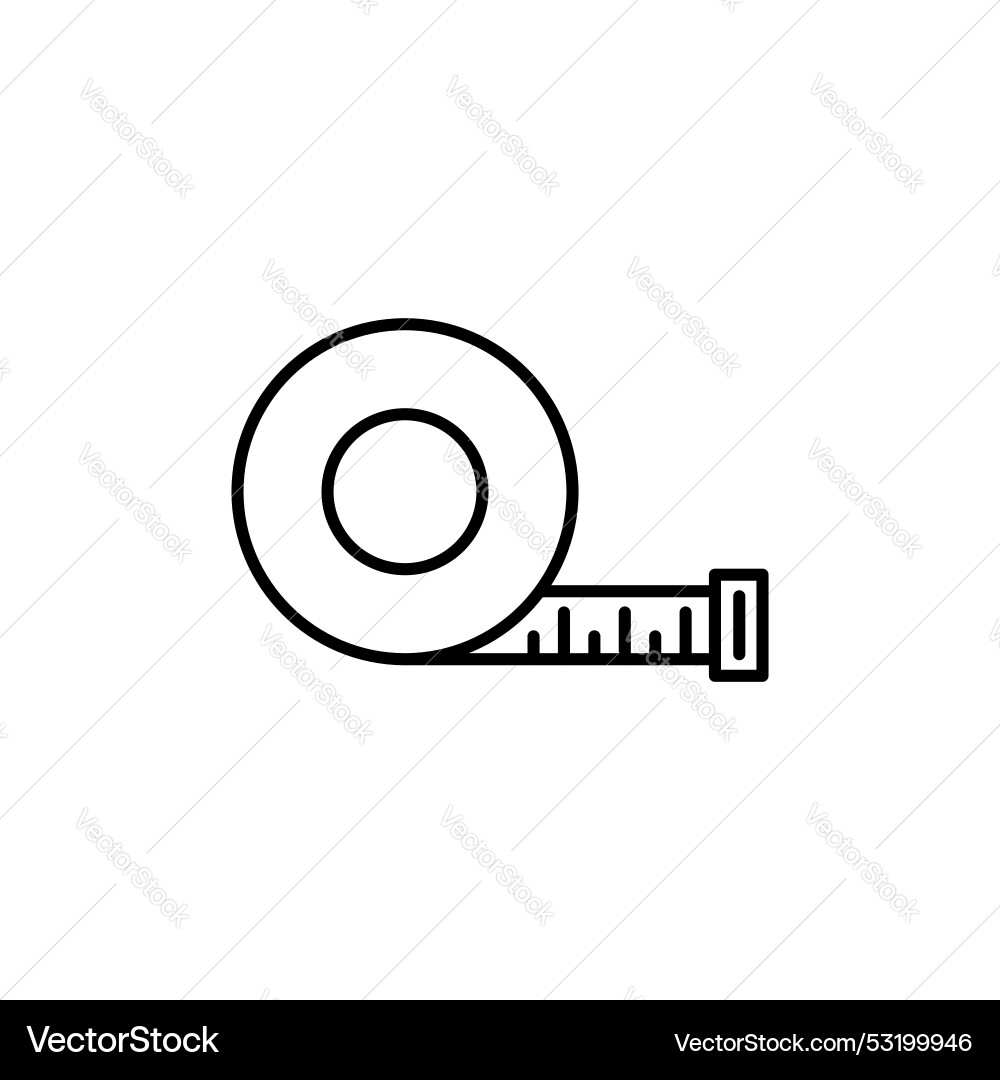 Measuring tape icon set tailor meter length vector image