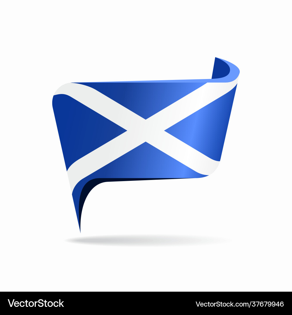 Scottish Flag Pointer Landkarte vektorbild
