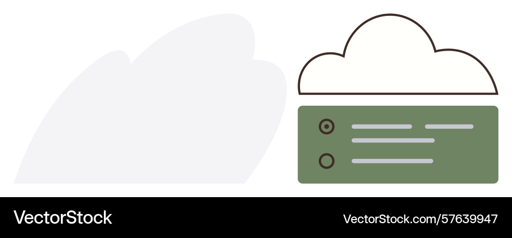 Cloud computing concept with storage Cloud computing concept with storage Vector Image
