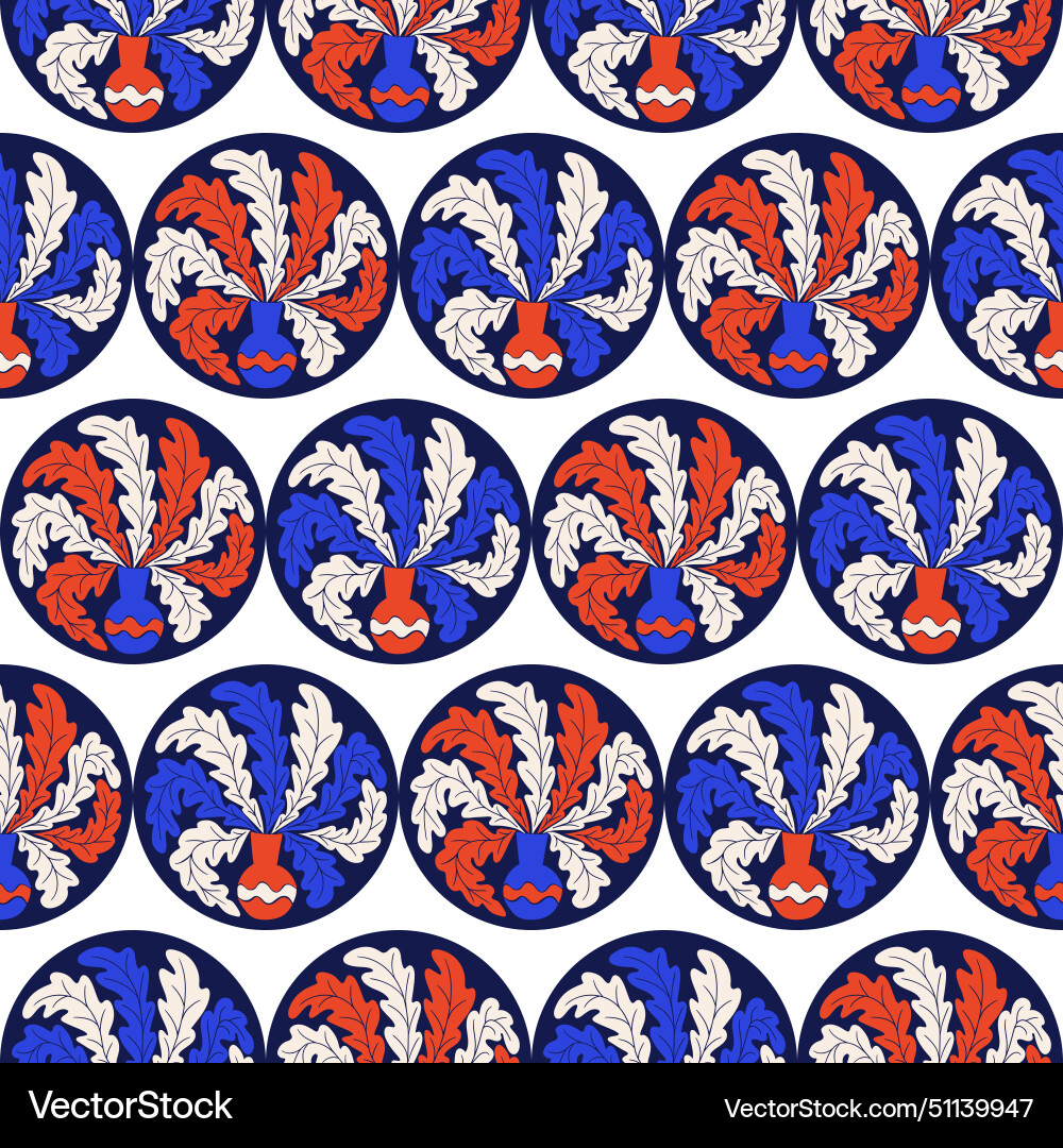 Contrast seamless pattern with flat compositions Contrast seamless pattern with flat compositions vector image