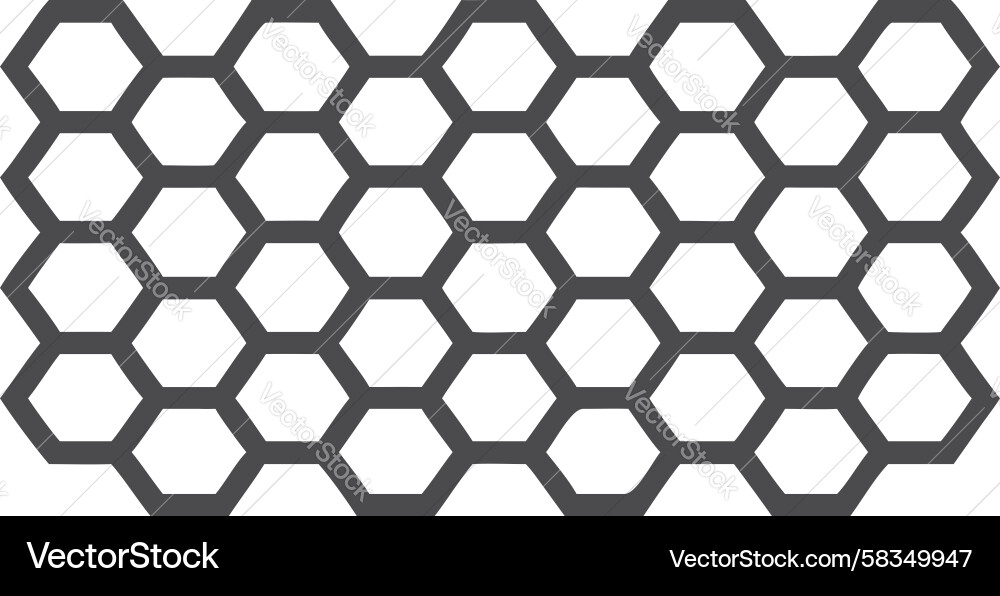 Elegant Hexagonal Honeycomb Pattern Vector Image