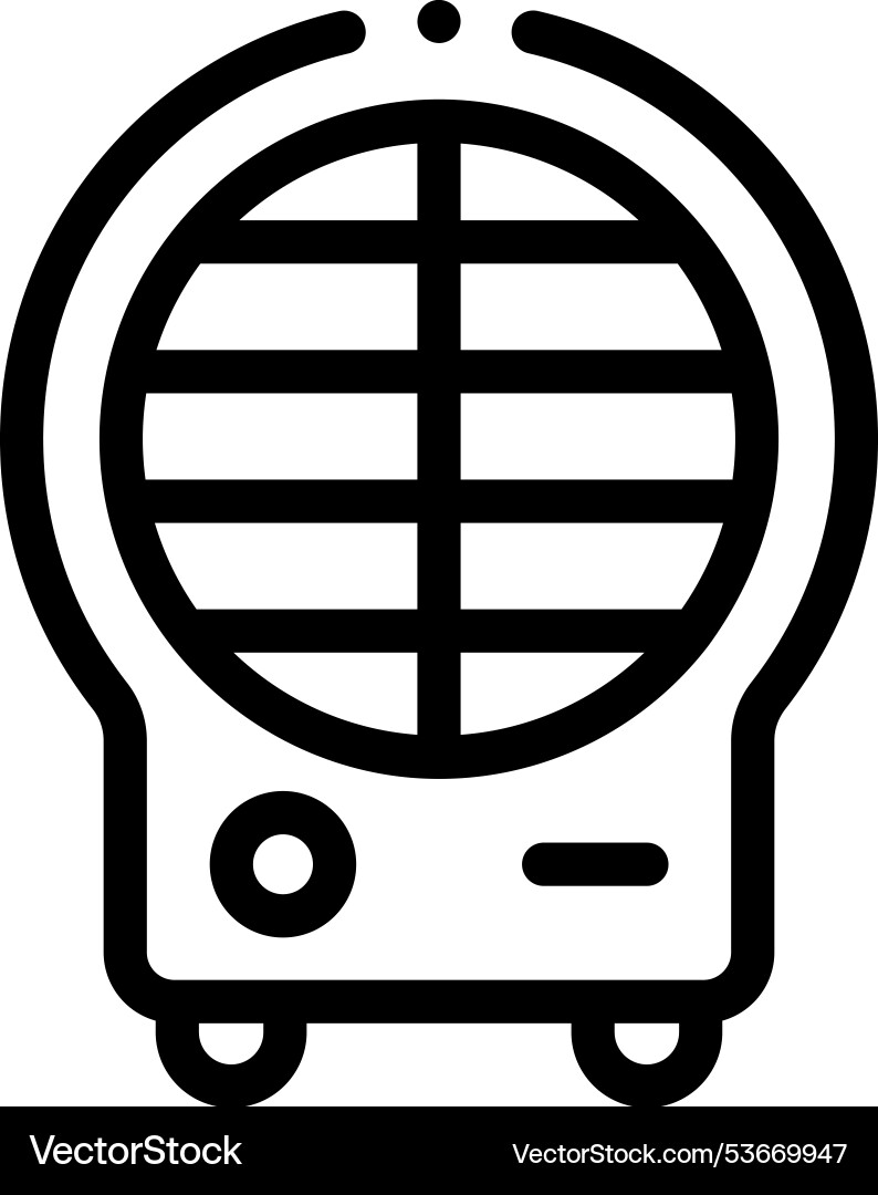 Fan icon thin linear style design isolated Fan icon thin linear style design isolated vector image