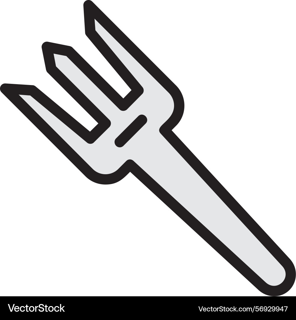Fork line filled style icon design Vector Image