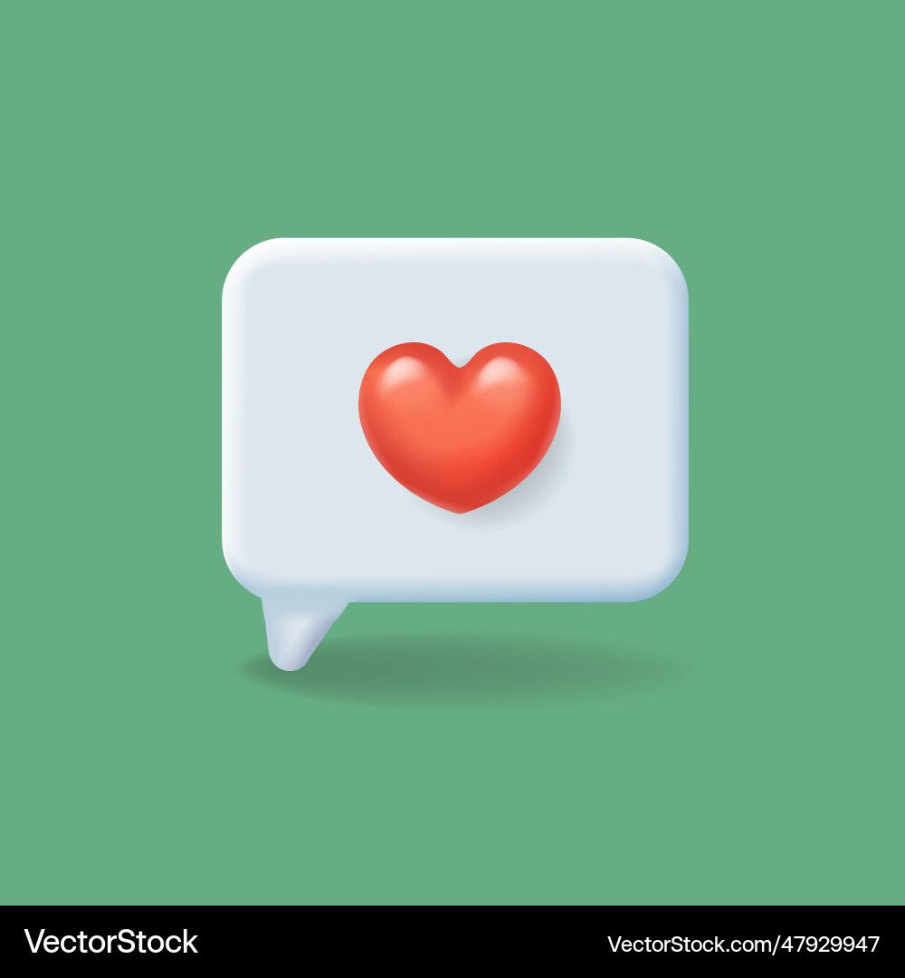 Like icon heart on speech bubble Like icon heart on speech bubble vector image
