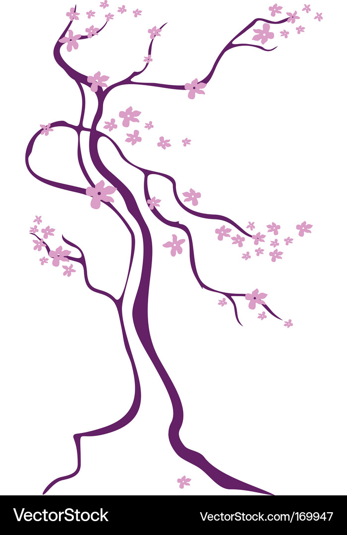 Oriental cherry Vector Image