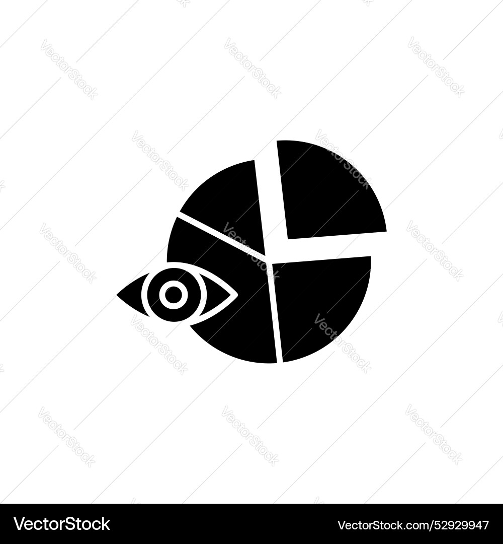 Predictive analytics icon predict growth pie Predictive analytics icon predict growth pie vector image