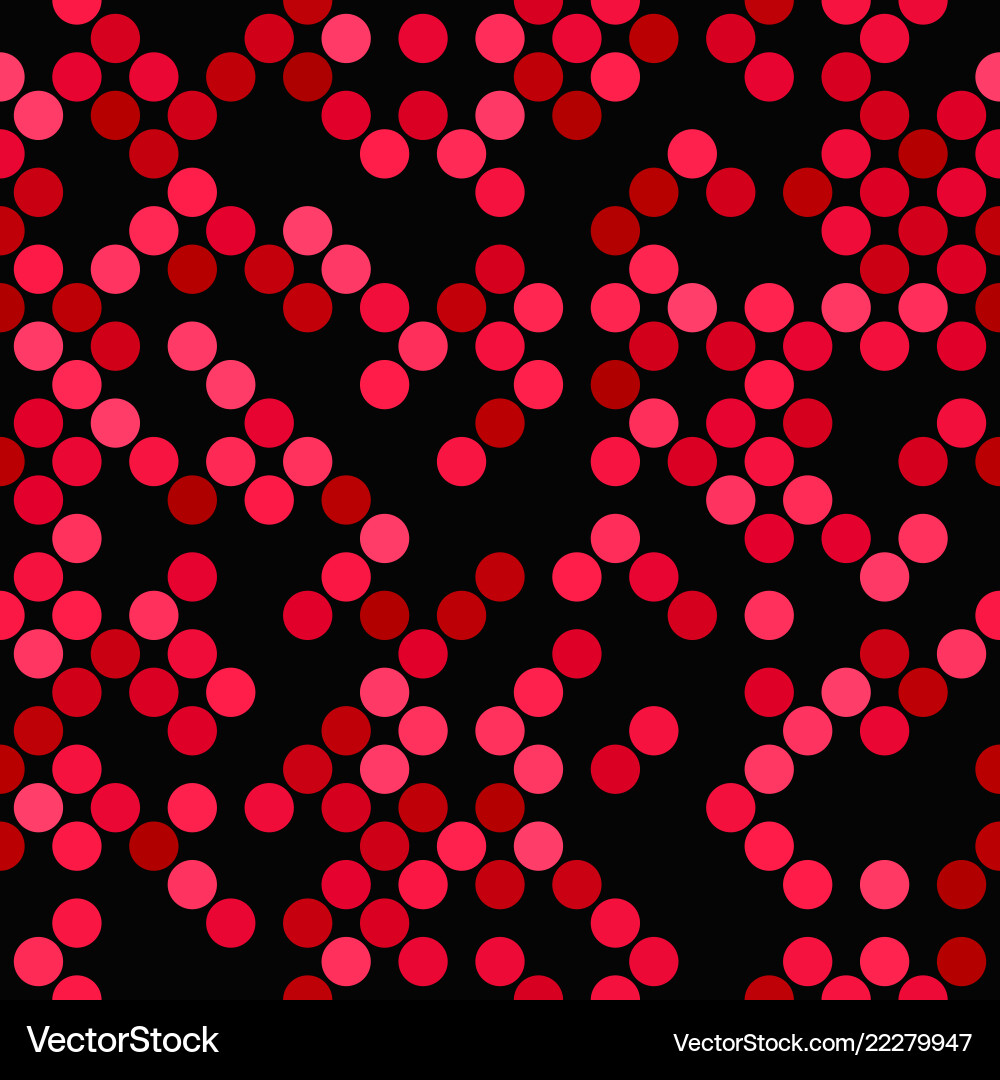 Red seamless dot pattern background - design Vector Image