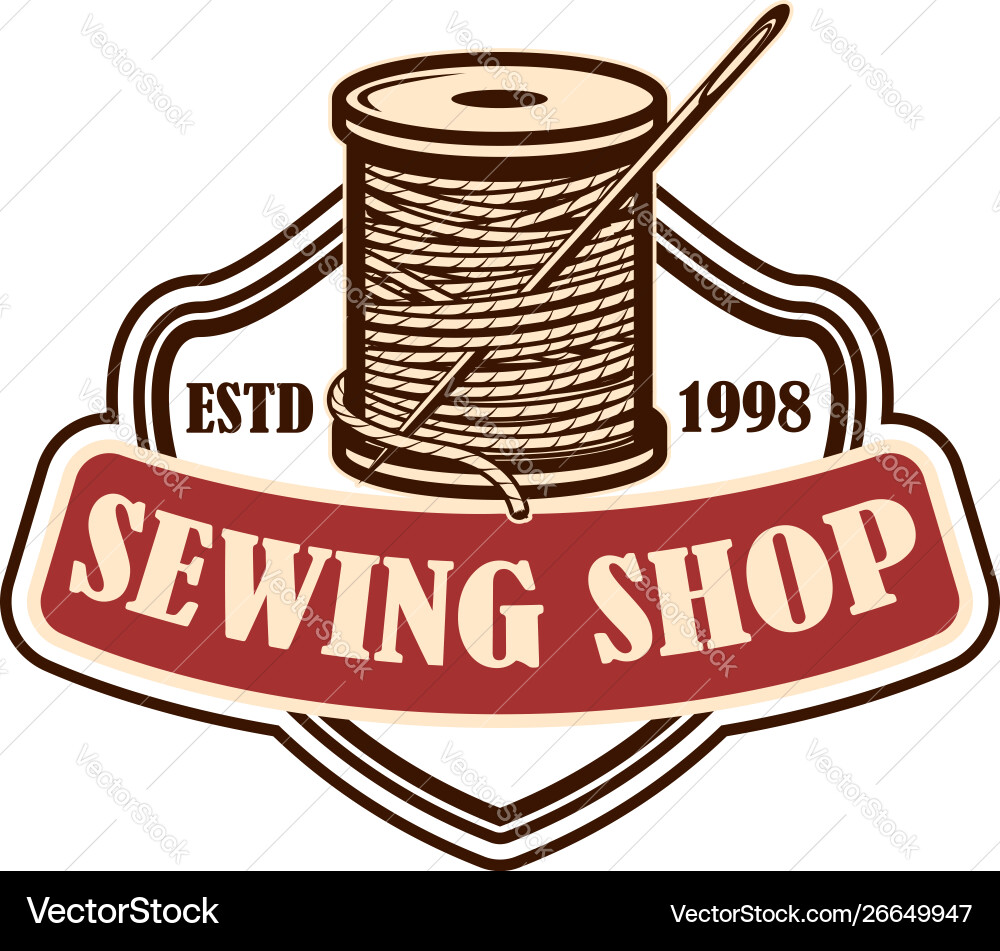 Tailor shop emblem template design element Tailor shop emblem template design element vector image