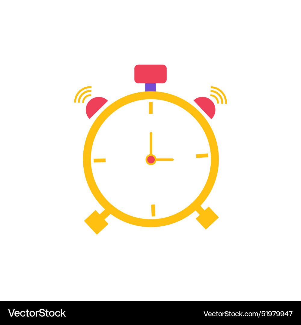 Timer icon in flat style with background Vector Image