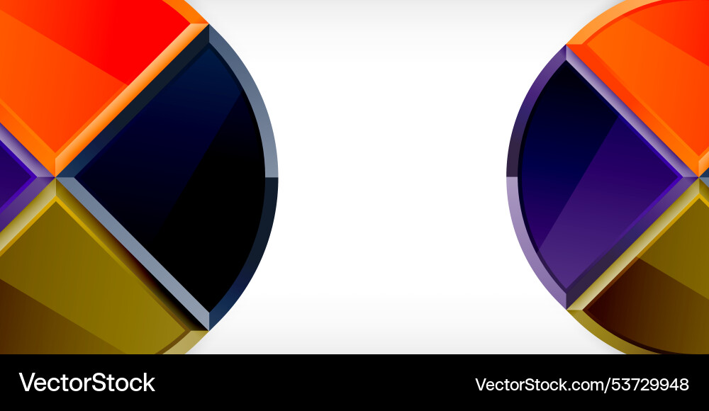 Abstract background - circles and round triangles Vector Image