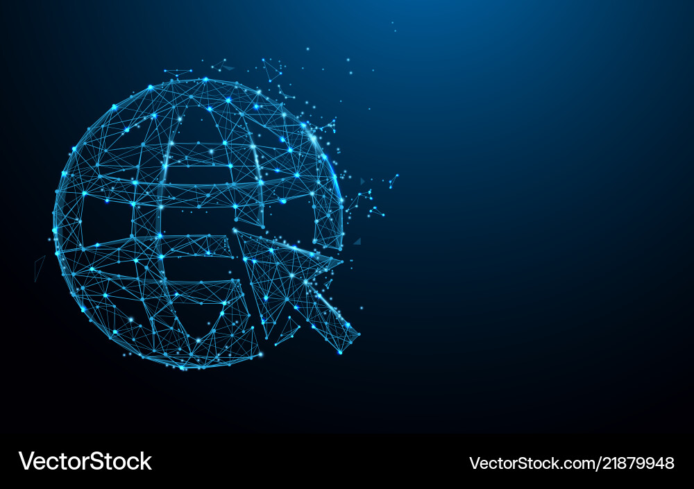 Abstract Network Particle Icon vector image
