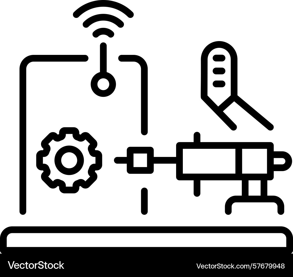 Cnc machine Vector Image