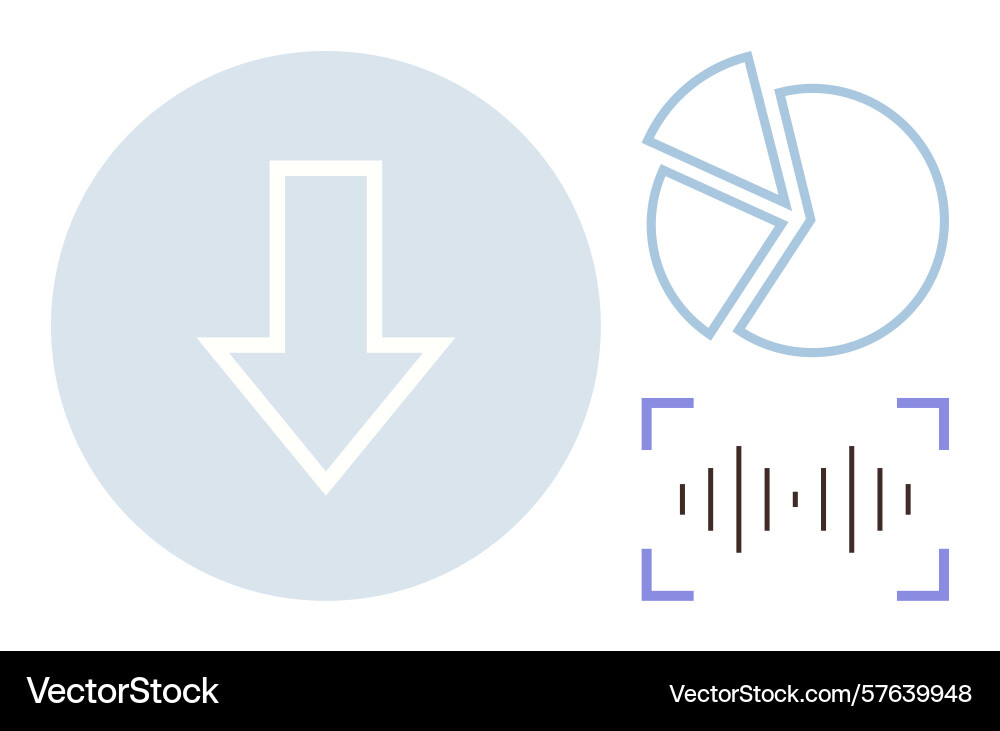 Data transfer analytics and sound visualization Data transfer analytics and sound visualization vector image
