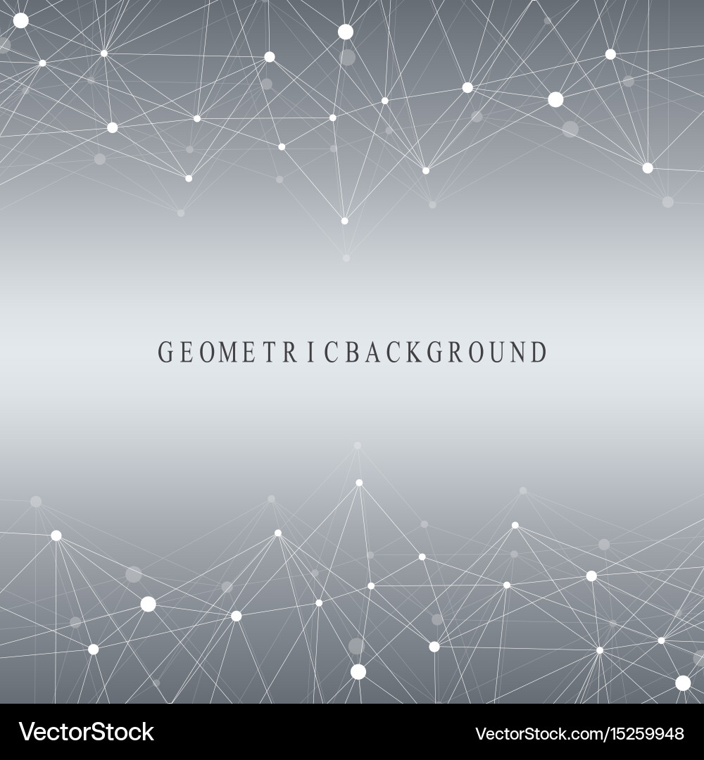 Geometric abstract background with connected line vector image