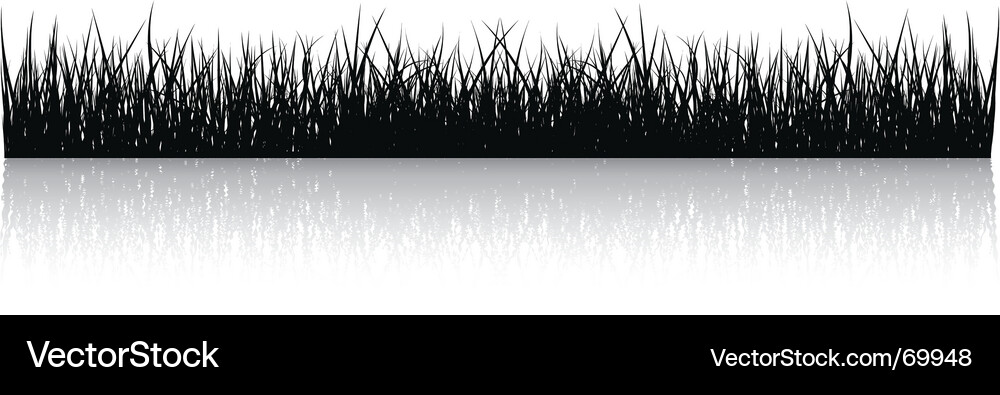 Isolierte schwarze Gräser Vektorbild