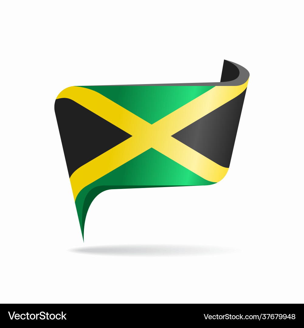 Jamaican Flag Pointer Layout vector image