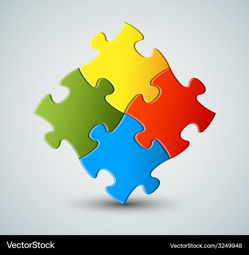 Puzzle solution background Vector Image