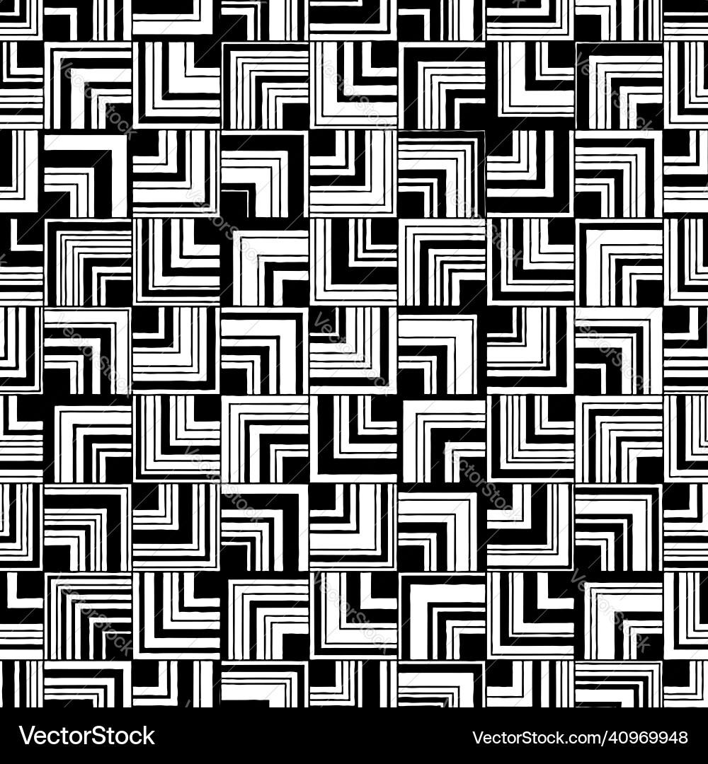 Seamless abstract pattern of square angle vector image