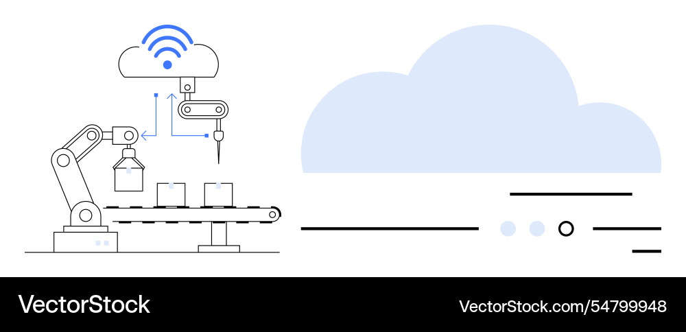 Smart factory automation with cloud integration Smart factory automation with cloud integration vector image