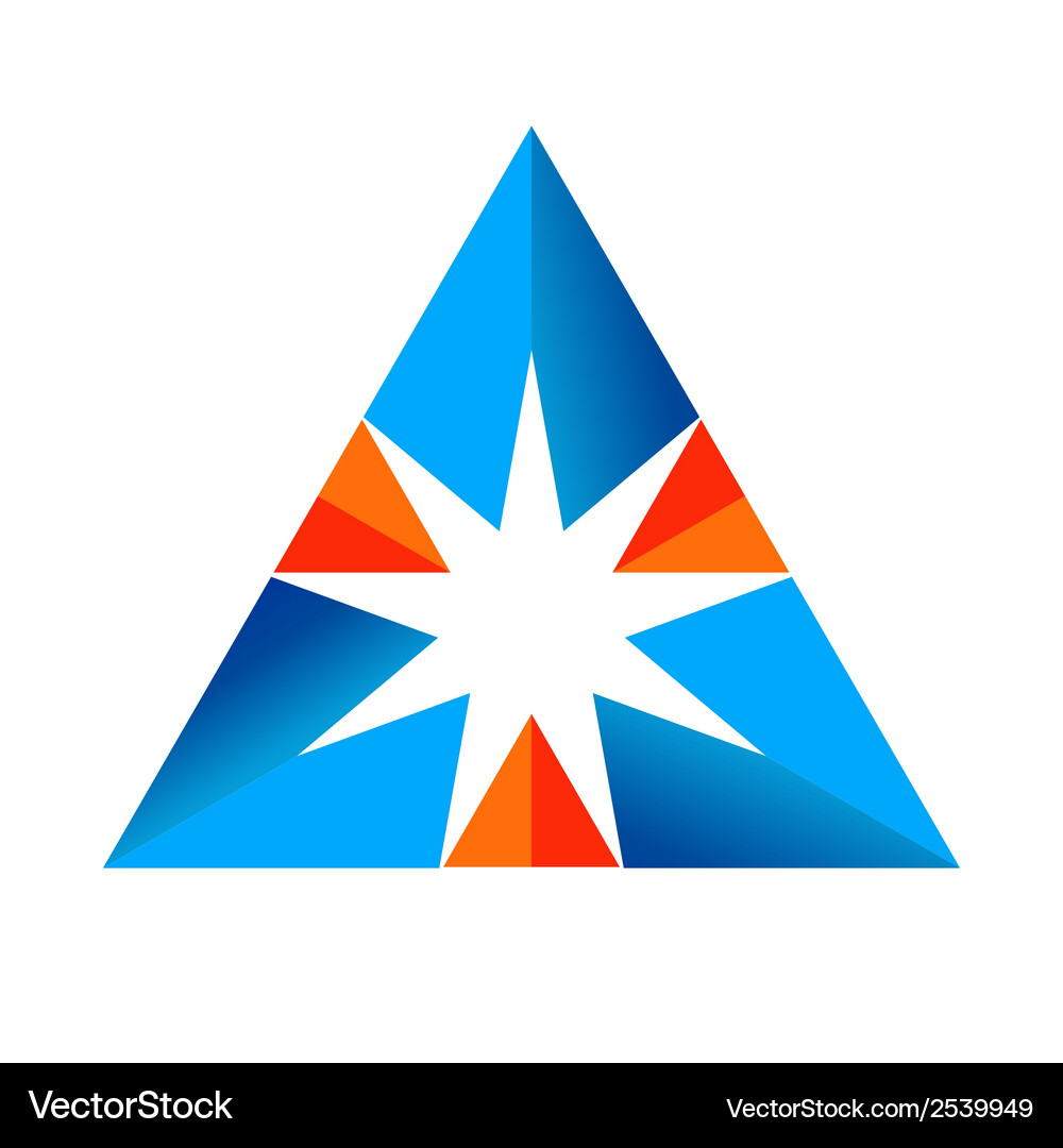 Abstract triangular sign Vector Image