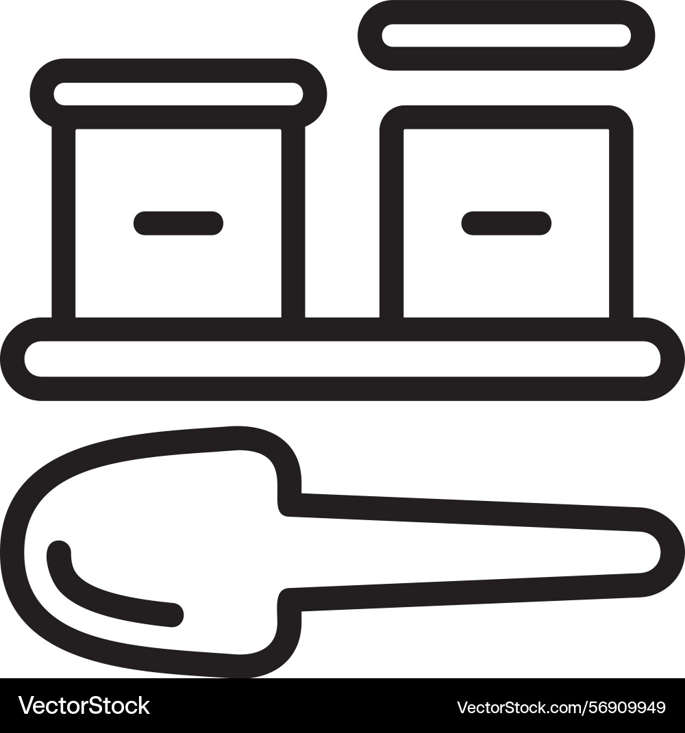Condiment set linear style icon design Vector Image