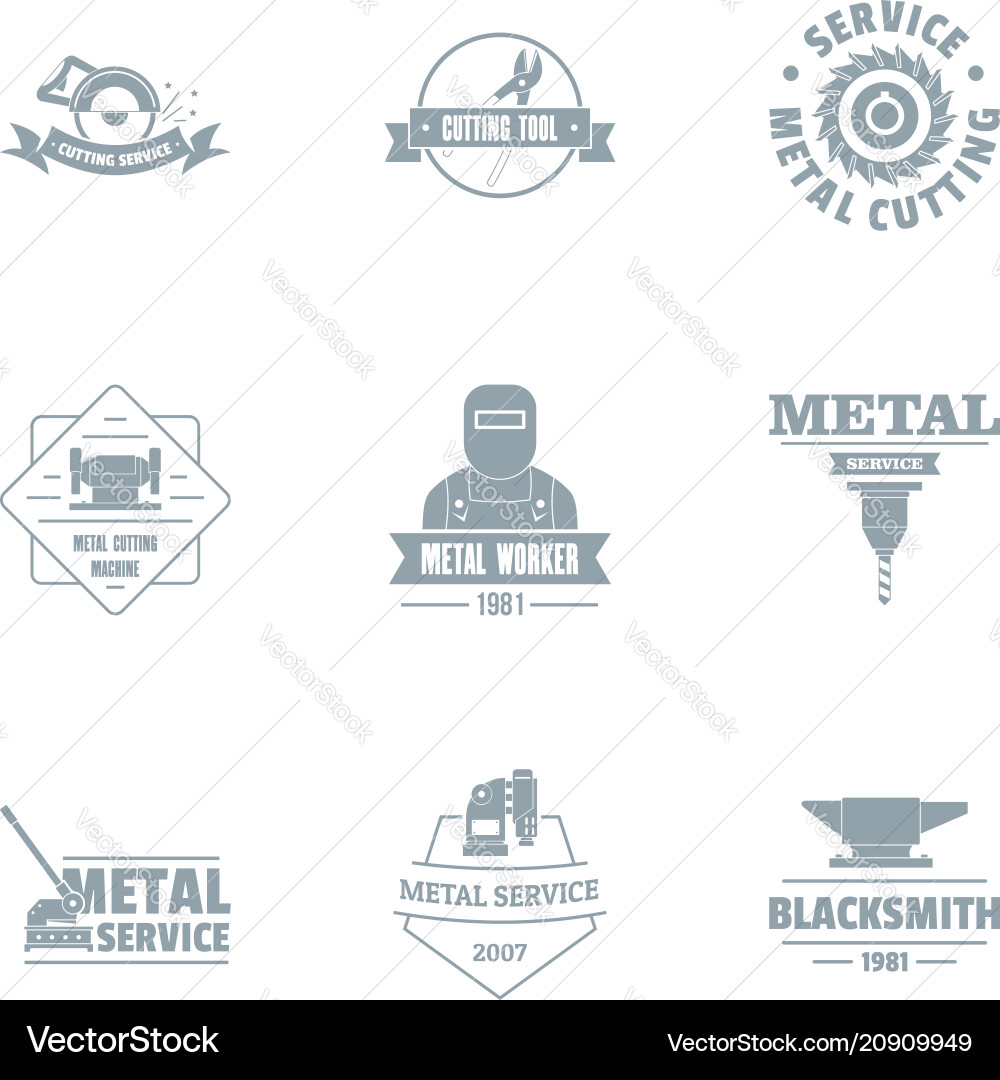 Ore logo set simple style Ore logo set simple style vector image