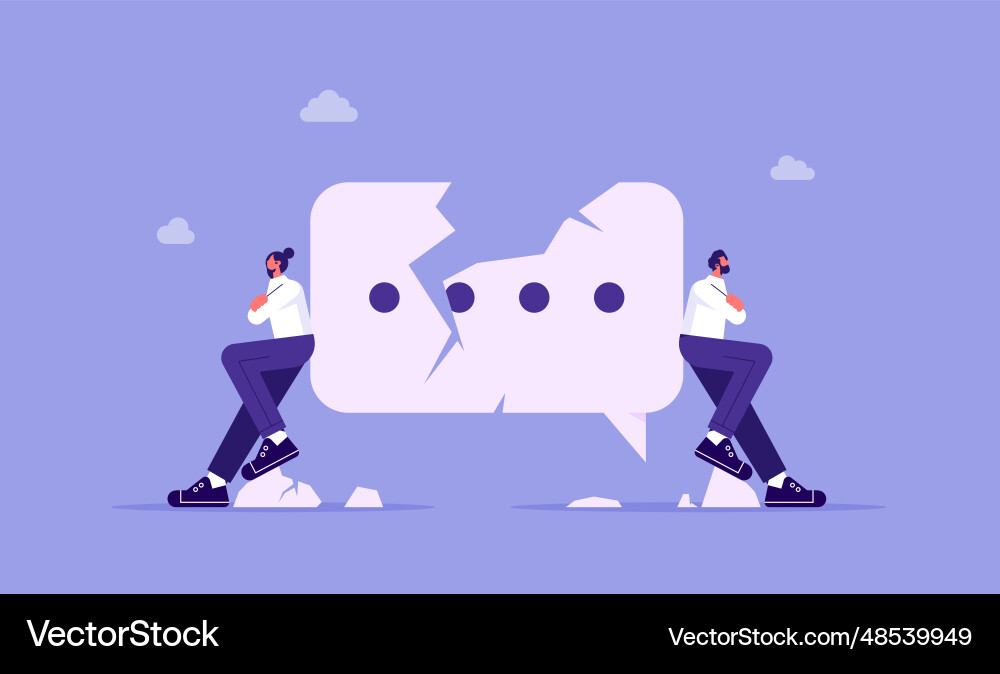 Quarrel problems in communication concept Quarrel problems in communication concept vector image