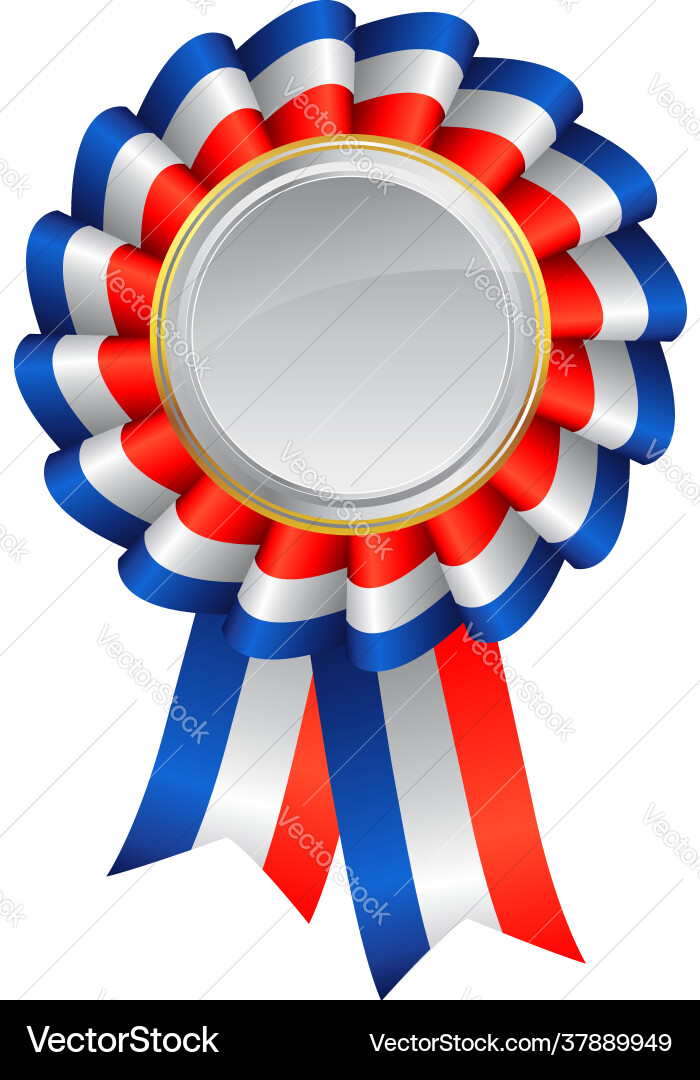 Red White Blue Ribbon Award Medaille vektorbild