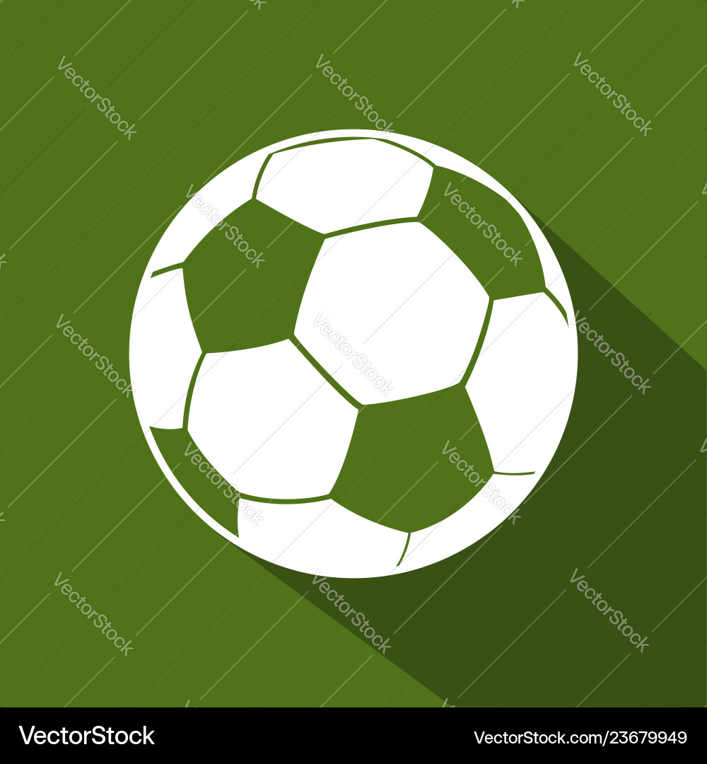 Soccer ball flat icon Royalty Free Vector Image