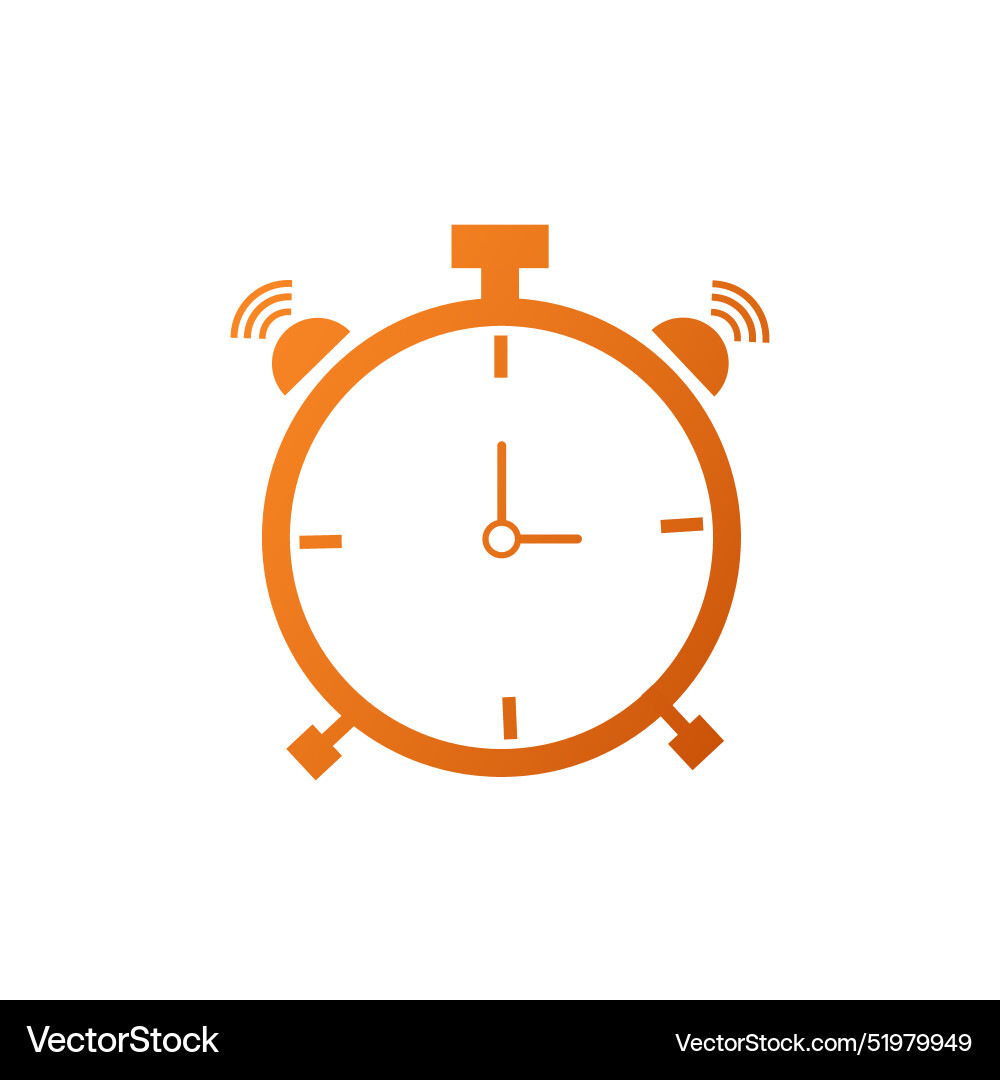 Timer icon in flat style with background Vector Image