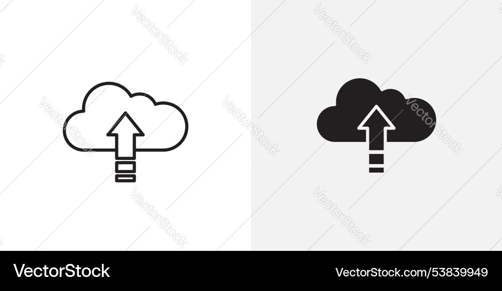 Upload icon set Vector Image