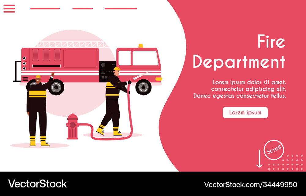 Banner fire department concept Banner fire department concept vector image