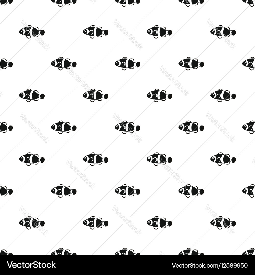 Clown fish pattern simple style Vector Image