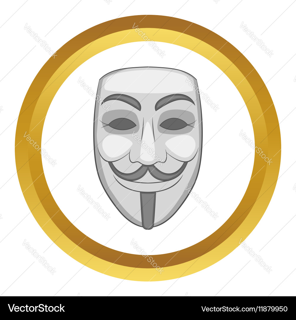 Hacker or anonymous mask icon vector image