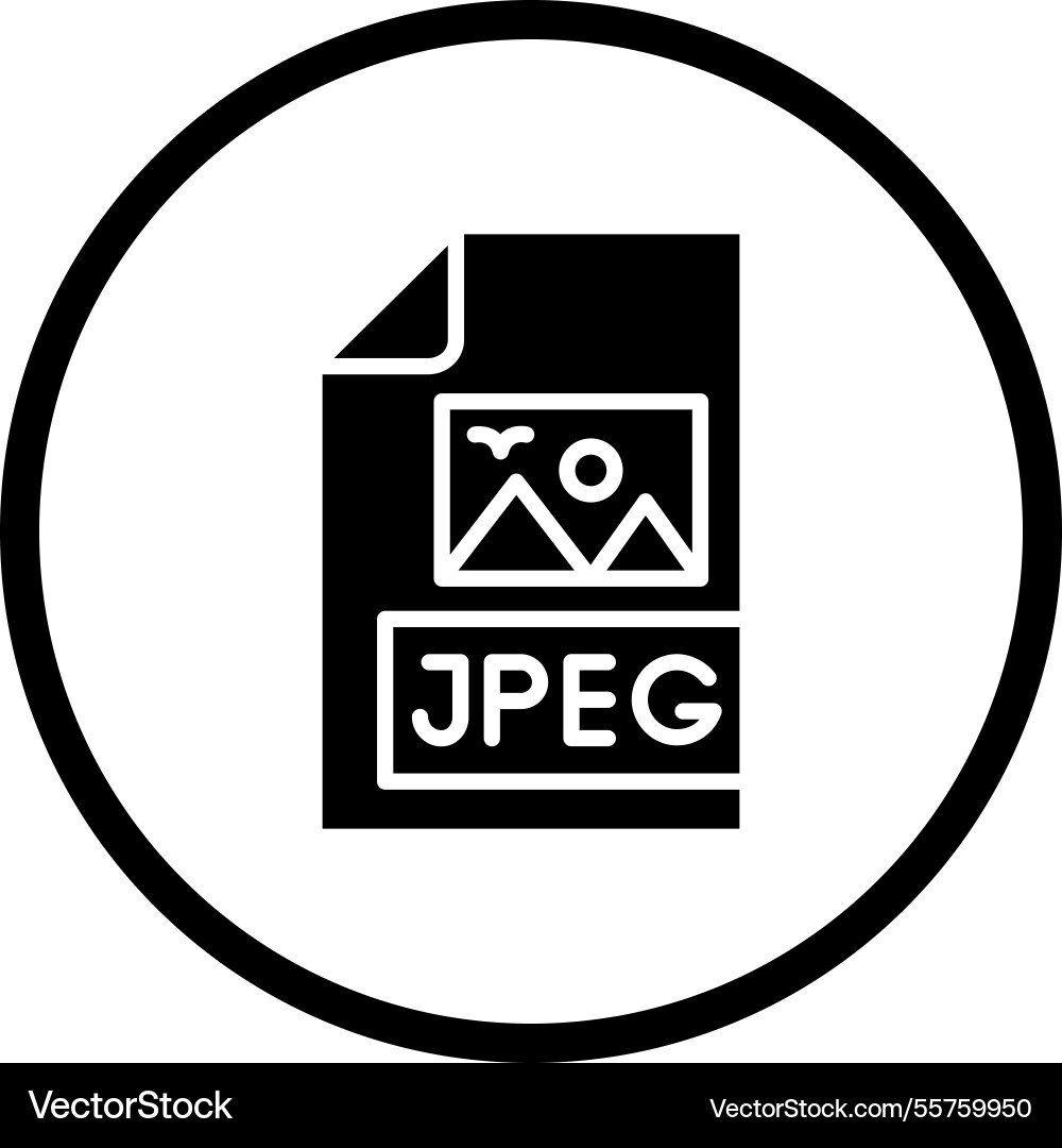 Jpeg file icon design Vector Image