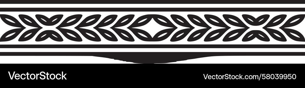 Leaf Border Pattern Vector Image
