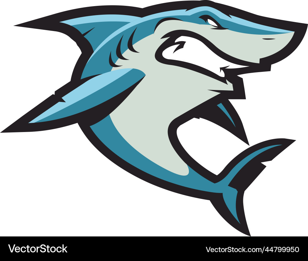 Logo of a ferocious-looking shark Logo of a ferocious-looking shark vector image