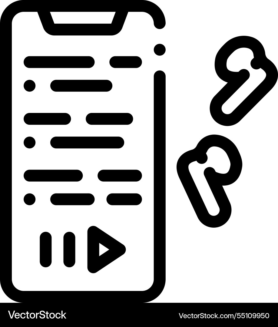 Mobile web icon thin linear style design isolated Mobile web icon thin linear style design isolated vector image