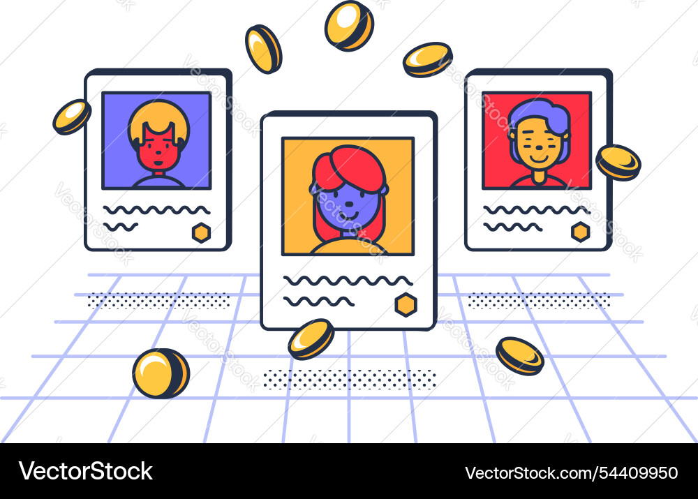 Multi colored selling user data on concept Multi colored selling user data on concept vector image