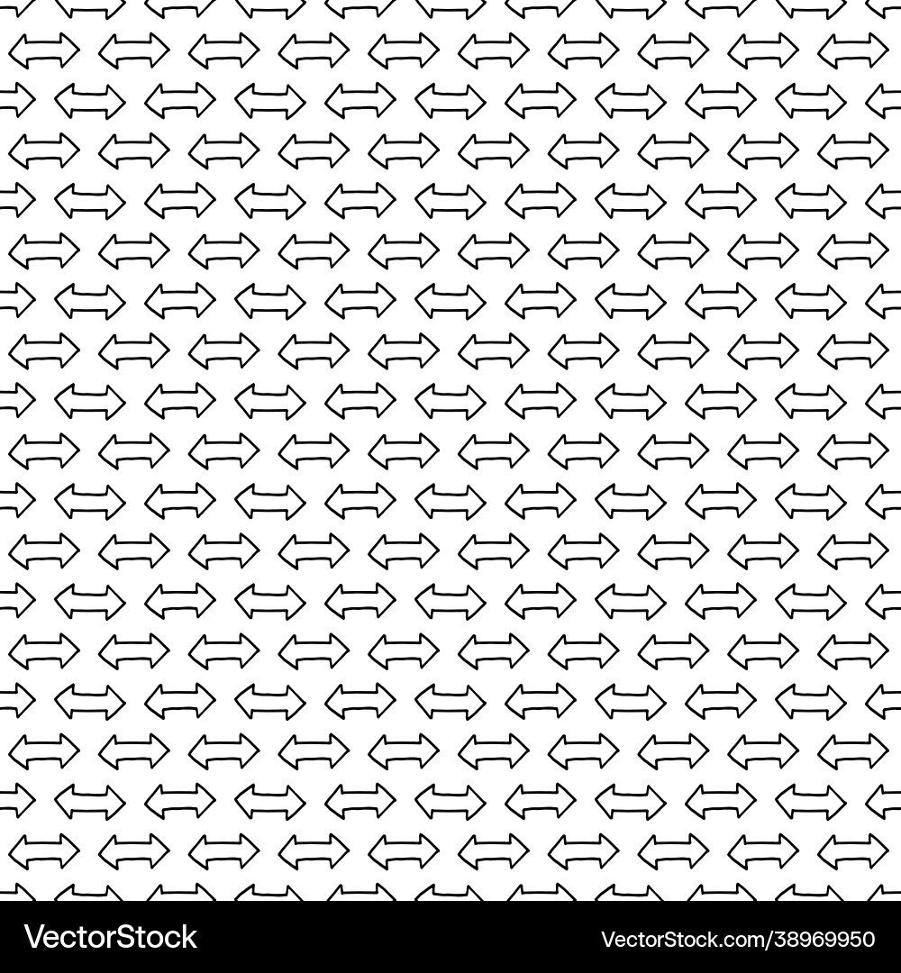 Simple seamless geometric arrow pattern - hand Simple seamless geometric arrow pattern - hand vector image