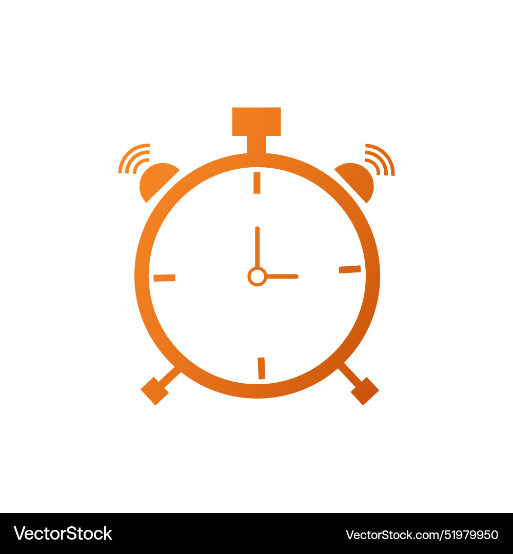 Timer icon in flat style with background Vector Image