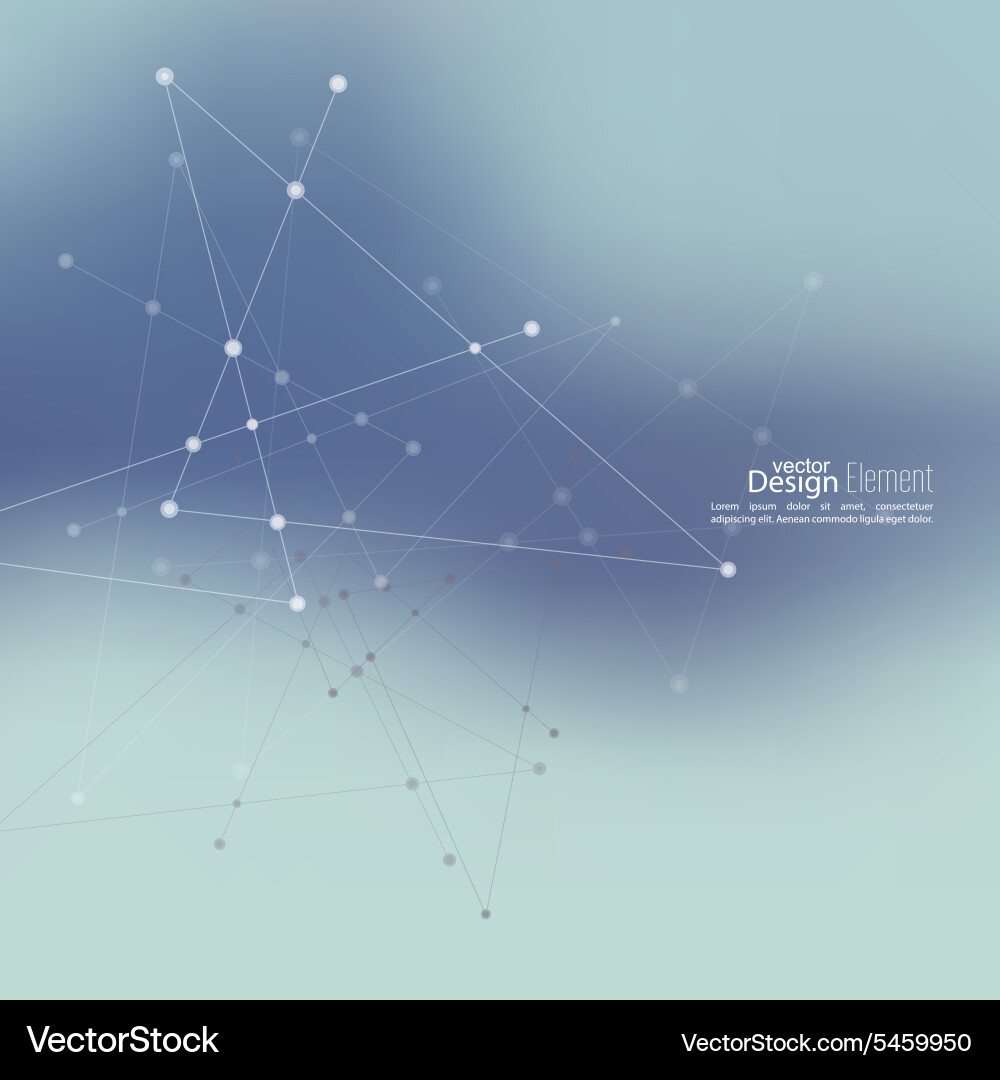 Virtual abstract background with particle Vector Image