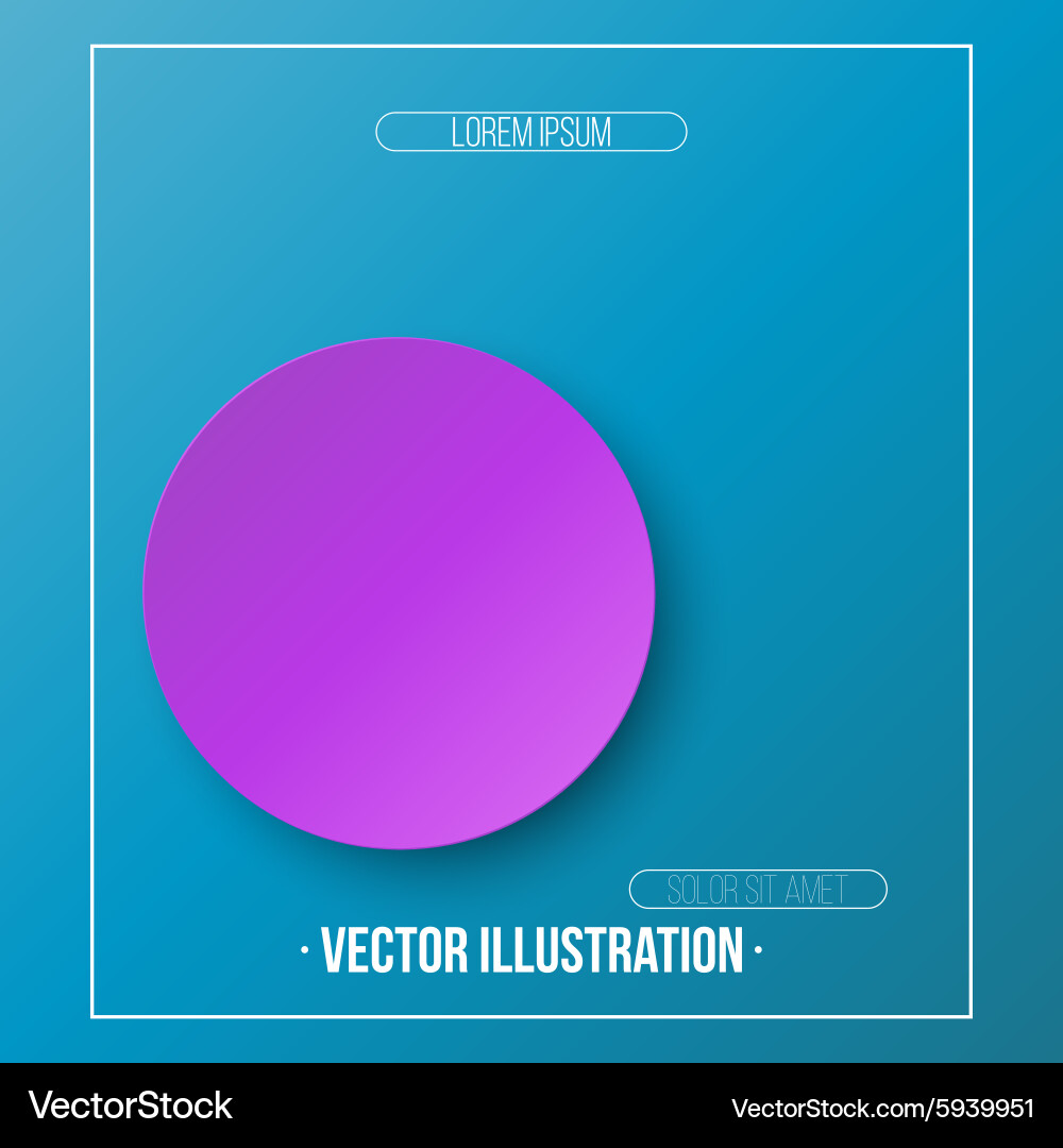 Abstract colorful circle with shadow background vector image