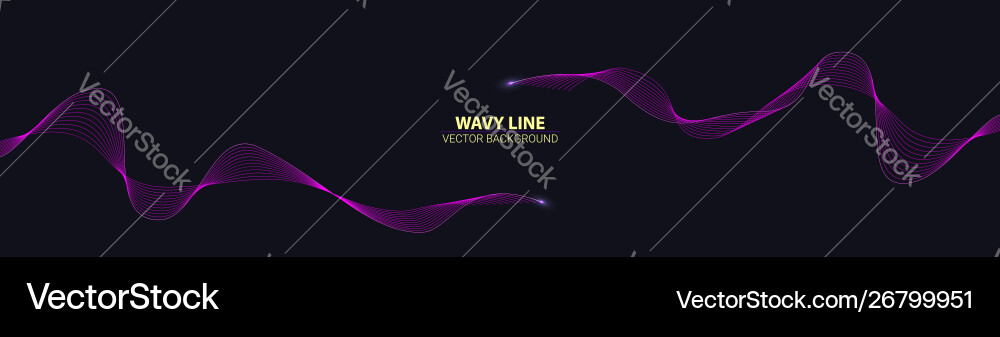 Blended twisted lines with glow on end long Blended twisted lines with glow on end long vector image