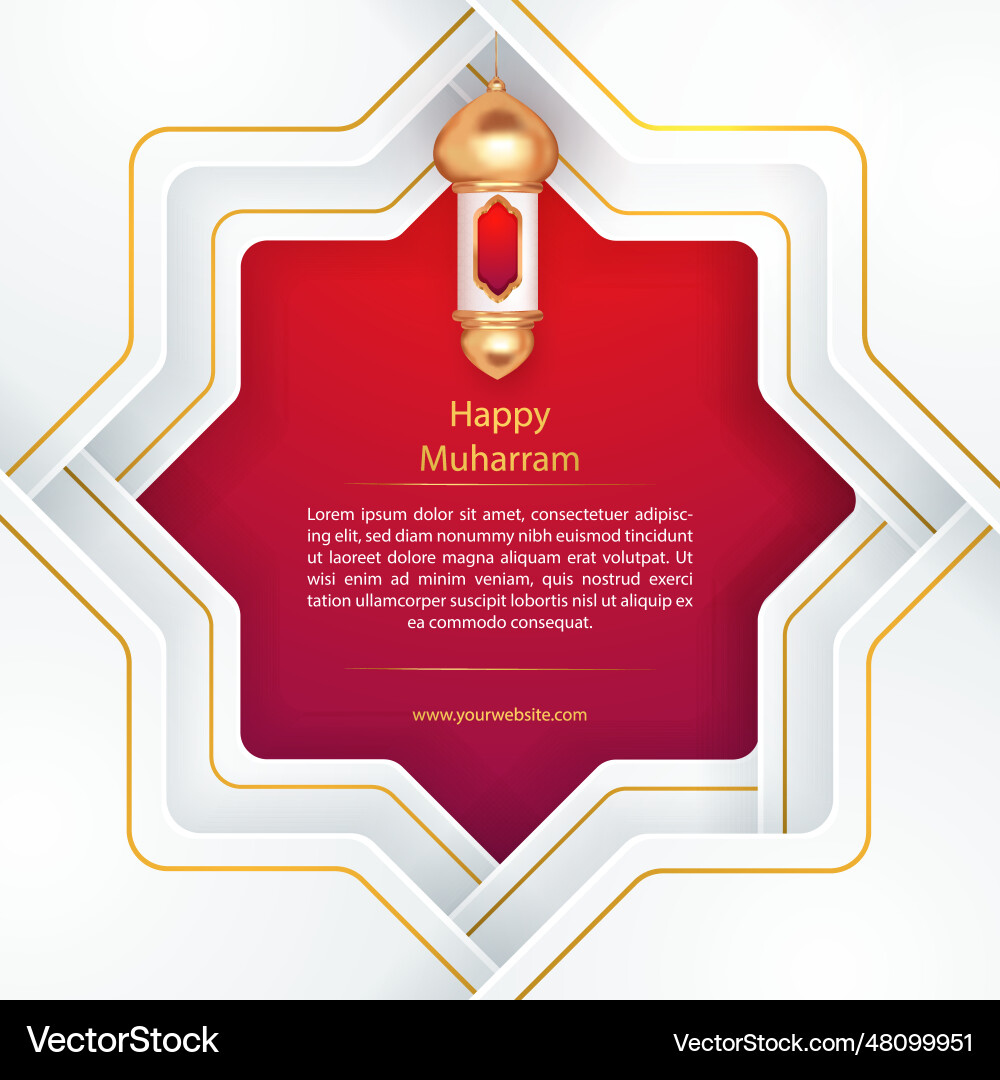 Happy muharram islamic new year social media Happy muharram islamic new year social media vektorbild