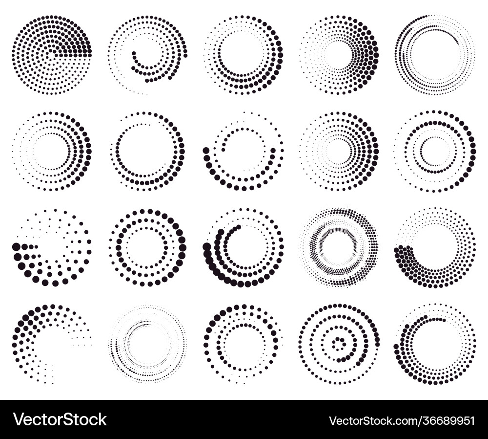 Rotating Dotted Circles - Speed & Motion vector image