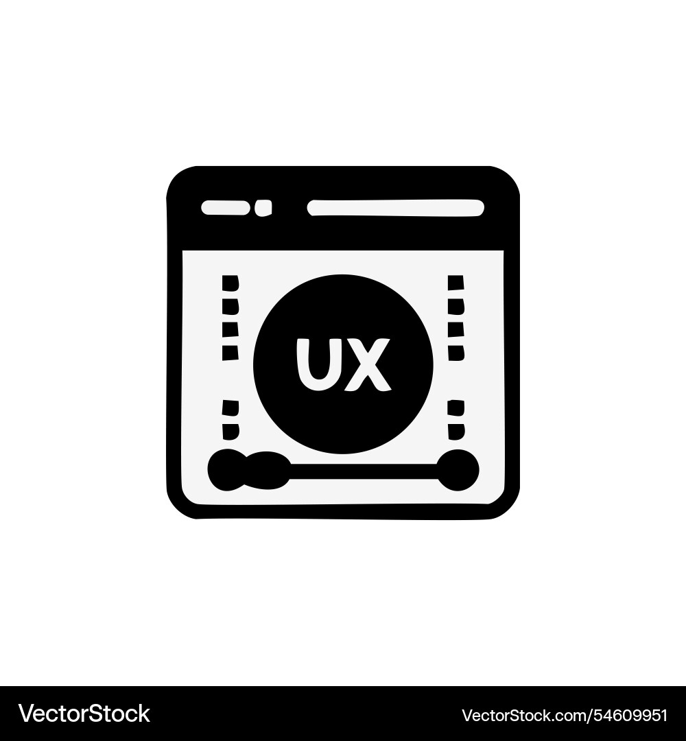 Ux ui gui icon design template Ux ui gui icon design template vector image