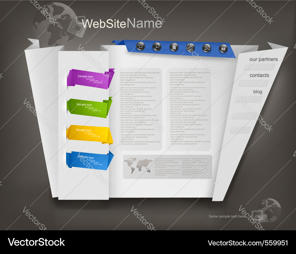 Web site design template vector image